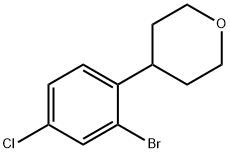 3-Chloro-6-(4-tetrahydropyranyl)bromobenzene Struktur