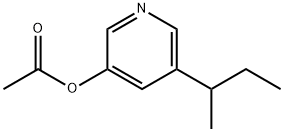 5-(sec-butyl)-3-acetoxypyridine Struktur