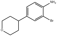 2-Amino-5-(4-tetrahydropyranyl)bromobenzene Struktur