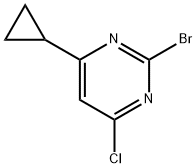 2-Bromo-4-chloro-6-(cyclopropyl)pyrimidine Struktur