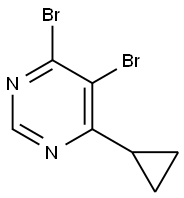 4,5-Dibromo-6-(cyclopropyl)pyrimidine Struktur