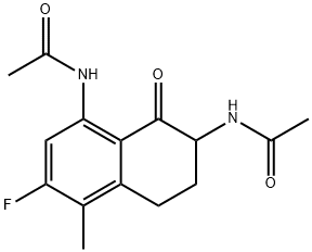 N,N'-(3-Fluoro-4-methyl-8-oxo-5,6,7,8-tetrahydronaphthalene-1,7-diyl)diacetamide Struktur