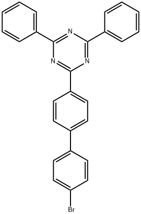 2-(4'-bromo[1,1'-biphenyl]-4-yl)-4,6-diphenyl-1,3,5-Triazine Struktur