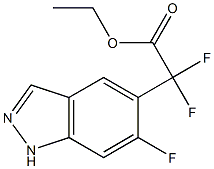 ethyl 2,2-difluoro-2-(6-fluoro-1H-indazol-5-yl)acetate Struktur