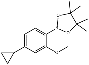 2-(4-cyclopropyl-2-methoxyphenyl)-4,4,5,5-tetramethyl-1,3,2-dioxaborolane Struktur