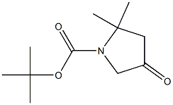 tert-butyl 2,2-dimethyl-4-oxopyrrolidine-1-carboxylate Struktur