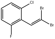 2-(2,2-Dibromovinyl)-1-chloro-3-fluorobenzene Struktur