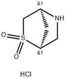 (1S,4S)-2-thia-5-azabicyclo[2.2.1]heptane 2,2-dioxide hydrochloride Struktur