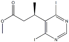 methyl (R)-3-(4,6-diiodopyrimidin-5-yl)butanoate Struktur