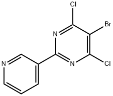 5-bromo-4,6-dichloro-2-(pyridin-3-yl)pyrimidine Struktur