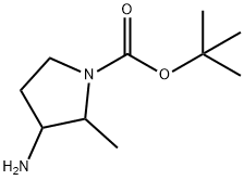 tert-butyl 3-amino-2-methylpyrrolidine-1-carboxylate Struktur