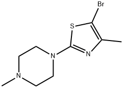 5-Bromo-4-methyl-2-(N-methylpiperazin-1-yl)thiazole Struktur