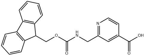 2-({[(9H-fluoren-9-ylmethoxy)carbonyl]amino}methyl)pyridine-4-carboxylic acid Struktur