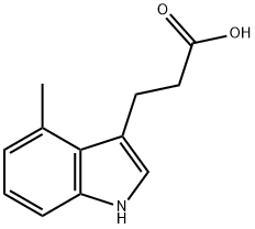 3-(4-methyl-1H-indol-3-yl)propanoic acid Struktur