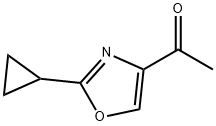 1-(2-cyclopropyl-1,3-oxazol-4-yl)ethan-1-one Struktur