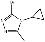 3-bromo-4-cyclopropyl-5-methyl-4H-1,2,4-triazole Struktur