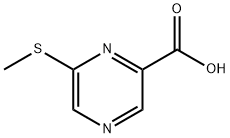 6-(methylsulfanyl)pyrazine-2-carboxylic acid Struktur