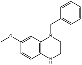 1-benzyl-7-methoxy-1,2,3,4-tetrahydroquinoxaline Struktur