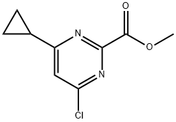 methyl 4-chloro-6-cyclopropylpyrimidine-2-carboxylate Struktur