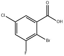 2-bromo-5-chloro-3-fluorobenzoic acid Struktur