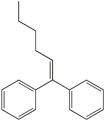 1,1-diphenyl-1-hexene Struktur