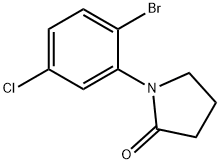 1-(2-bromo-5-chlorophenyl)pyrrolidin-2-one Struktur