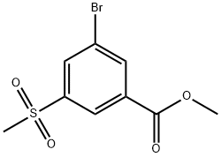 Benzoic acid, 3-bromo-5-(methylsulfonyl)-, methyl ester Struktur