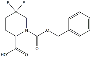 1-((benzyloxy)carbonyl)-5,5-difluoropiperidine-2-carboxylic acid Struktur