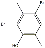 2,4-dibromo-3,6-dimethylphenol Struktur