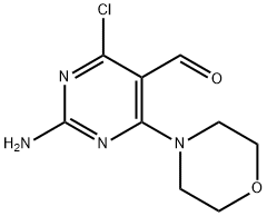 2-AMINO-4-CHLORO-6-MORPHOLIN-4-YLPYRIMIDINE-5-CARBALDEHYDE Struktur