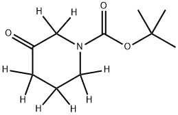 tert-butyl 3-oxopiperidine-1-carboxylate-2,2,4,4,5,5,6,6-d8 Struktur