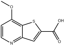 7-methoxythieno[3,2-b]pyridine-2-carboxylic acid Struktur