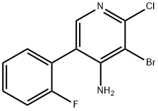 4-Amino-2-chloro-3-bromo-5-(2-fluorophenyl)pyridine Struktur