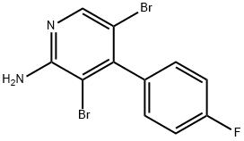 2-Amino-3,5-dibromo-4-(4-fluorophenyl)pyridine Struktur