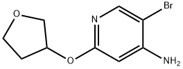 4-Amino-3-bromo-6-(tetrahydrofuran-3yloxy)pyridine Struktur