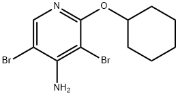 4-Amino-3,5-dibromo-2-(cyclohexyloxy)pyridine Struktur