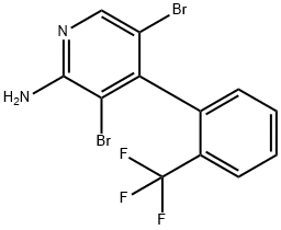 2-Amino-3,5-dibromo-4-(2-trifluoromethylphenyl)pyridine Struktur