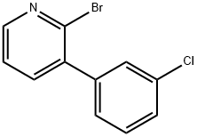 2-BROMO-3-(3-CHLOROPHENYL)PYRIDINE Struktur