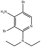 4-Amino-3,5-dibromo-2-diethylaminopyridine Struktur