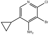 4-Amino-2-chloro-3-bromo-5-(cyclopropyl)pyridine Struktur