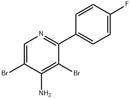 4-Amino-3,5-dibromo-2-(4-fluorophenyl)pyridine Struktur