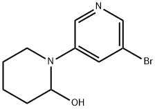 1-(3-BROMOPYRIDIN-5-YL)PIPERIDIN-2-OL Struktur