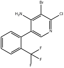 4-Amino-2-chloro-3-bromo-5-(2-trifluoromethylphenyl)pyridine Struktur