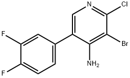 4-Amino-2-chloro-3-bromo-5-(3,4-difluorophenyl)pyridine Struktur