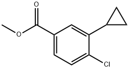 4-CHLORO-3-CYCLOPROPYLBENZOIC ACID METHYL ESTER Struktur