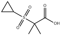 2-(cyclopropanesulfonyl)-2-methylpropanoic acid Struktur