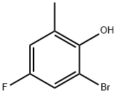 2-bromo-4-fluoro-6-methylphenol Struktur