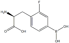 (2S)-2-amino-3-[4-(dihydroxyboranyl)-2-fluorophenyl]propanoic acid Struktur