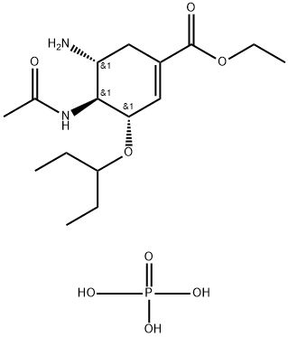 (3S,4S,5R)-ethyl 4-acetamido-5-amino-3-(pentan-3-yloxy)cyclohex-1-enecarboxylate Struktur