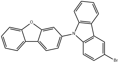 3-bromo-9-(dibenzo[b,d]furan-3-yl)-9H-carbazole Struktur